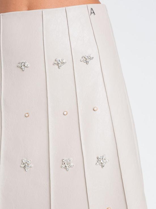 25FW 액티튜드 트윈세트 미디 스커트 252AP2063 12169 White - ACTITUDE TWINSET