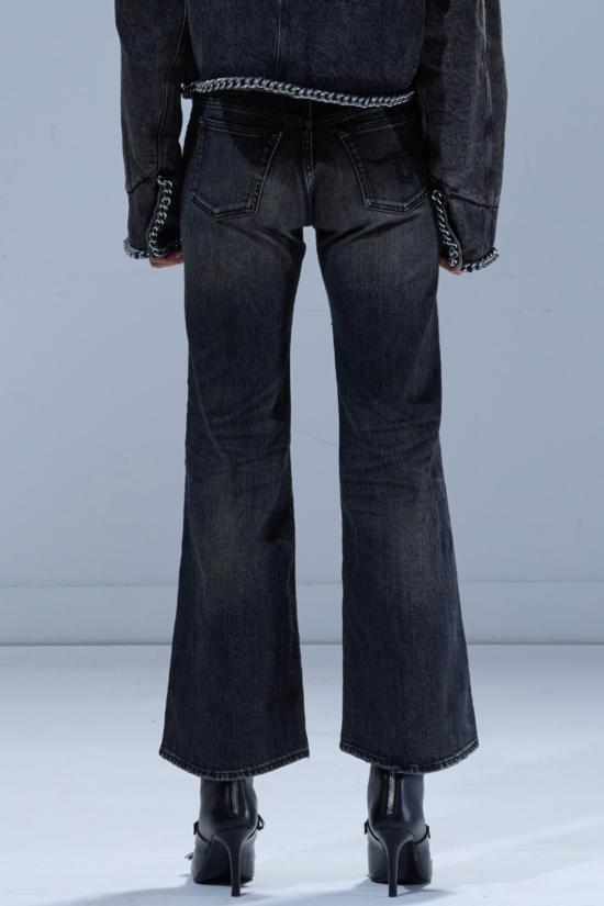  알13 데님 팬츠 R13 조안 킥 플레어 진 케넷 블랙 - R13