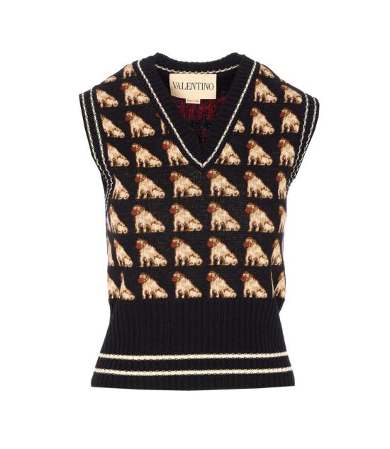25FW 발렌티노 가라바니 베스트 K400P9K3N78 Black