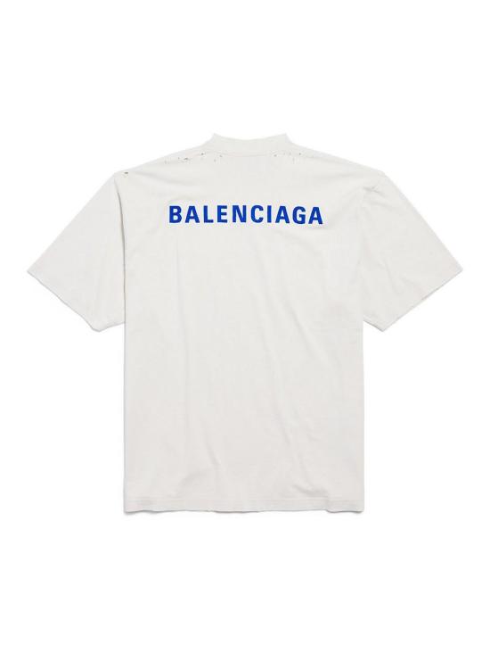 발렌시아가 반팔 티셔츠 764235TSVO98016 Blue - BALENCIAGA