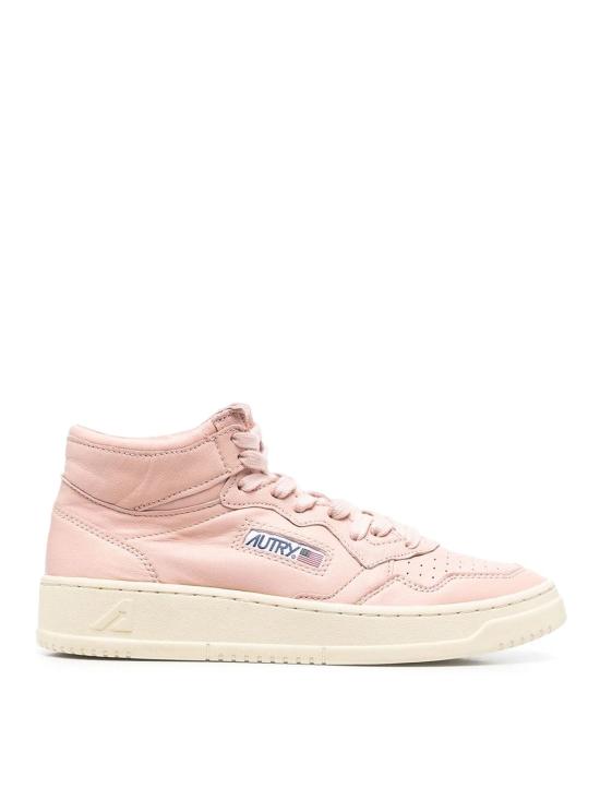 25SS 오트리 메달리스트 미드 레더 스니커즈 AUMWGG28 Pink