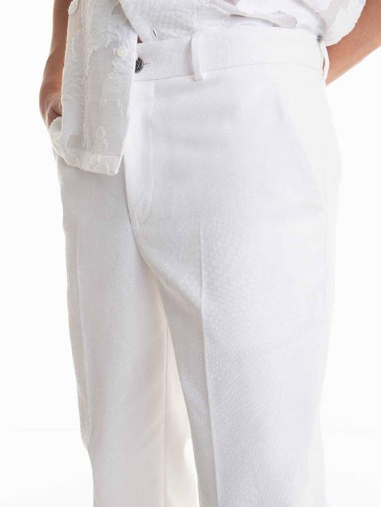 26SS 로베르토 카발리 스트레이트 팬츠 URT2474NN5300507 White - ROBERTO CAVALLI