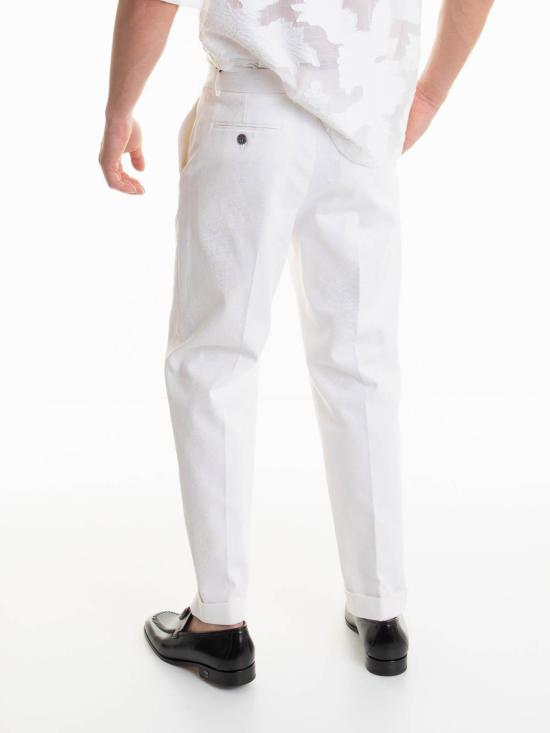 26SS 로베르토 카발리 스트레이트 팬츠 URT2474NN5300507 White - ROBERTO CAVALLI