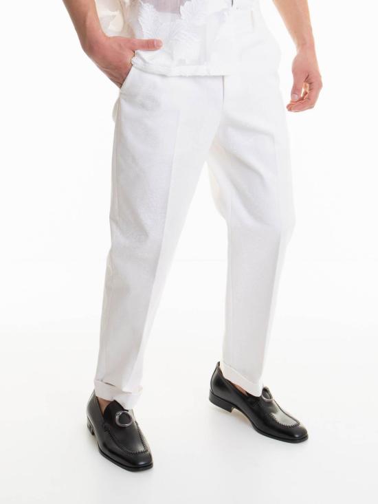 26SS 로베르토 카발리 스트레이트 팬츠 URT2474NN5300507 White - ROBERTO CAVALLI