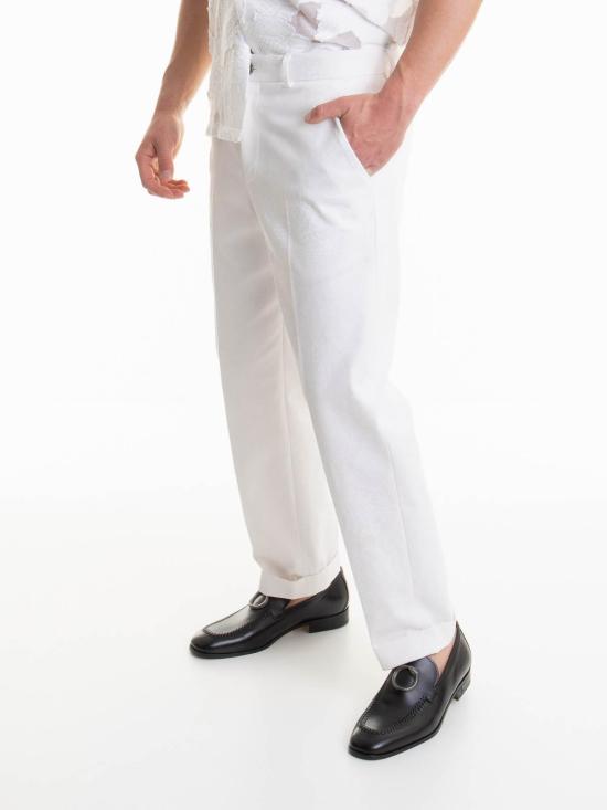 26SS 로베르토 카발리 스트레이트 팬츠 URT2474NN5300507 White - ROBERTO CAVALLI