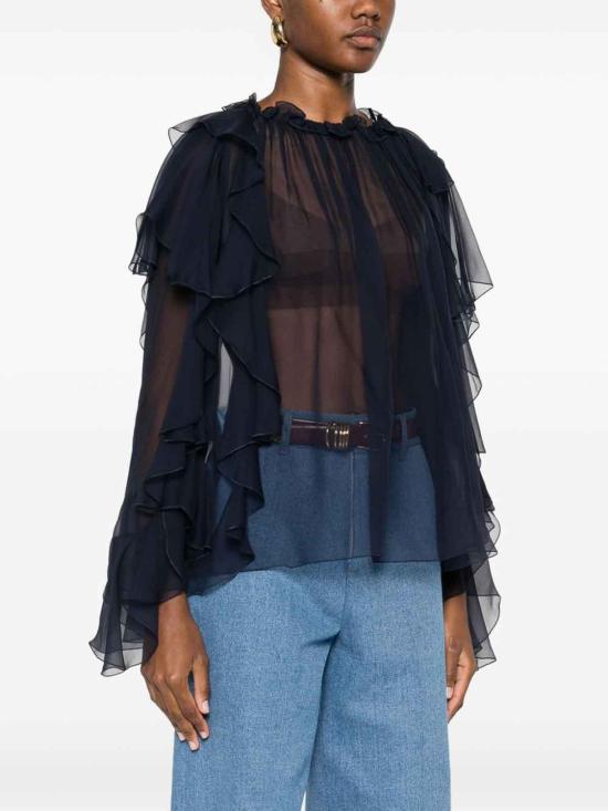 25SS 알베르타 페레티 블라우스 020516140510 Blue - ALBERTA FERRETTI