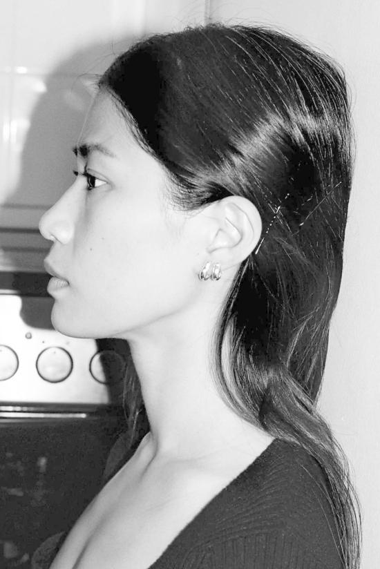  아니카 이네즈 이어링 미니 앰플 힌지 후프 스털링 실버