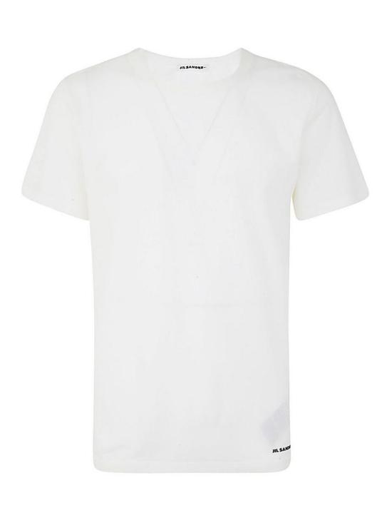 25FW 질샌더 반팔 티셔츠 J47GC0012J45031100 White