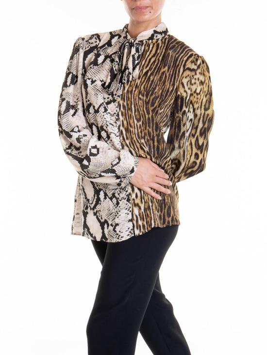  로베르토 카발리 셔츠 PKT057HE38D0262 Beige - ROBERTO CAVALLI