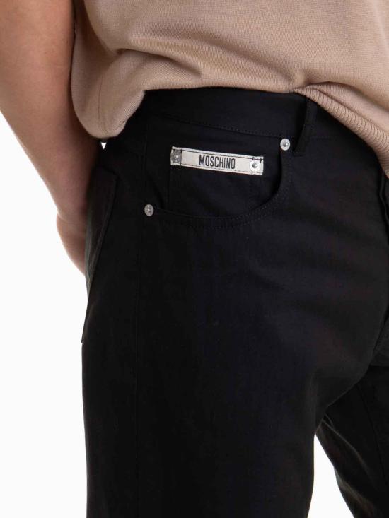  모스키노 스트레이트 팬츠 033602140555 Black - MOSCHINO