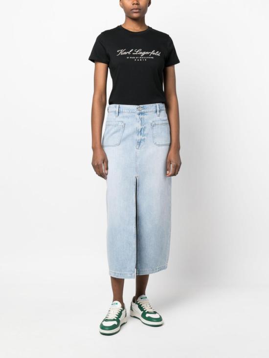  칼라거펠트 반팔 티셔츠 231W1701999 Black - KARL LAGERFELD