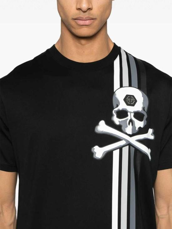  필립 플레인 반팔 티셔츠 SAECMTK8111PJY002N0201 Black - PHILIPP PLEIN