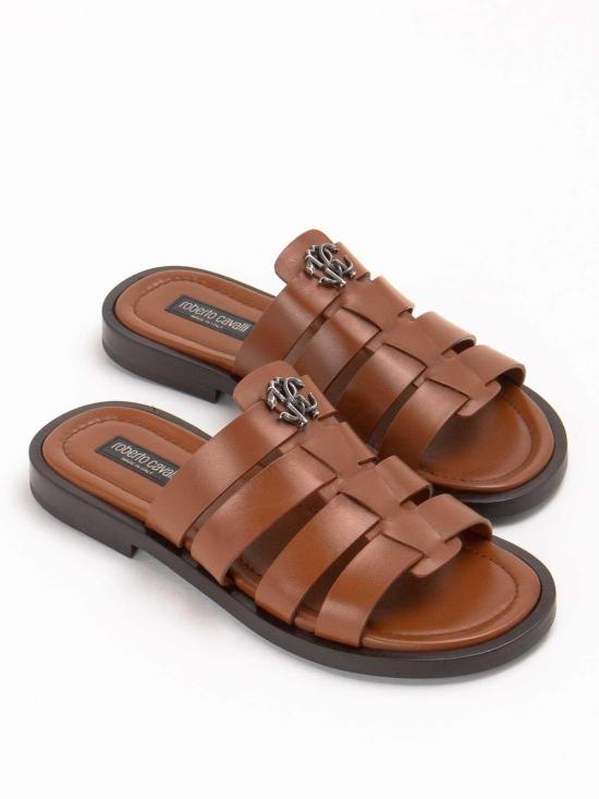 26SS 로베르토 카발리 뮬/슬리퍼 27729B Brown - ROBERTO CAVALLI