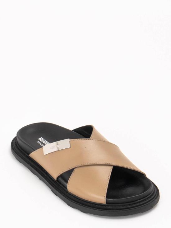 25SS 모스키노 뮬/슬리퍼 MB28063GOMGA010B Beige - MOSCHINO