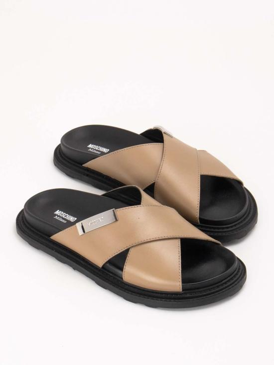 25SS 모스키노 뮬/슬리퍼 MB28063GOMGA010B Beige - MOSCHINO