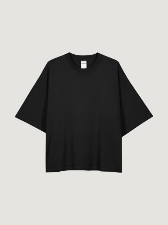 코우토우 반팔 티셔츠 Kowtow 오버사이즈 박시 티셔츠 블랙 - KOWTOW