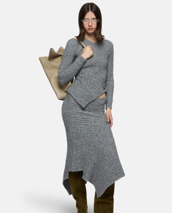 25FW 디 아티코 탑 251WCK00119KWW001AA 183 MELANGE GREY - THE ATTICO