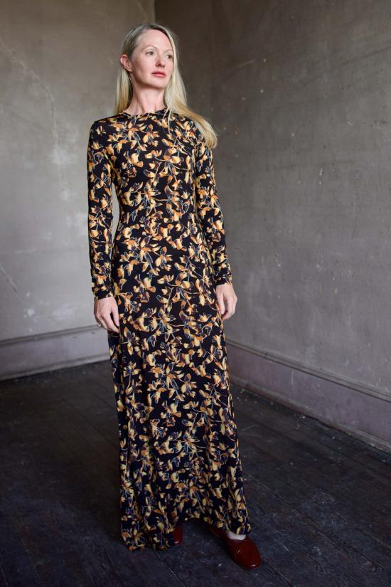  울라 존슨 롱 원피스 아마리 저지 롱슬리브 드레스 - ULLA JOHNSON