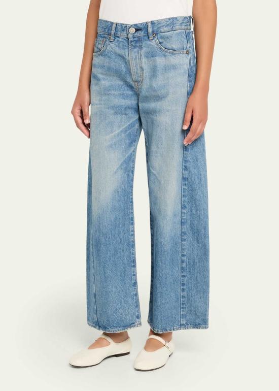  마우지 데님 팬츠 무시 Mv 바야드 사이드 라인 코쿤 진 - MOUSSY