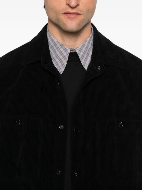 25FW 스톤 아일랜드 오가닉 코튼 코듀로이 오버셔츠 K2S151200012S0212V0029 BLACK DOM - STONE ISLAND