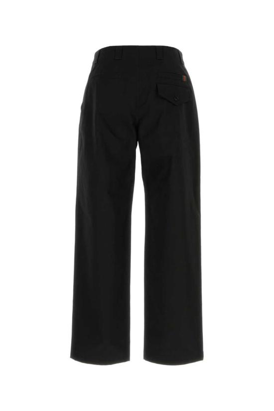 25FW 구찌 웹 디테일 코튼 트윌 팬츠  784049Z7AJV 1000 Black - GUCCI