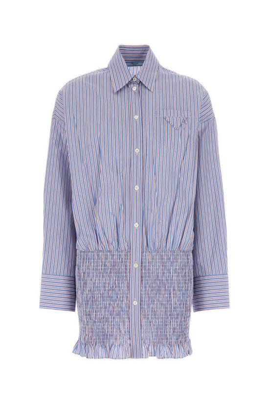 25FW 프라다 셔츠 P492HRSOOO16PF F0013 STRIPPED