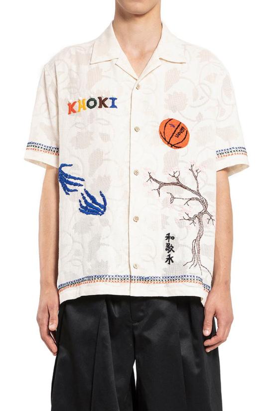 25SS Khoki 반팔 셔츠 25SSB04 WHITE