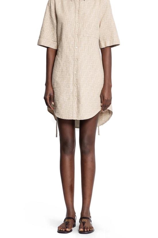 25FW 펜디 숏 원피스 FLD562ASMF F1SAZ Beige