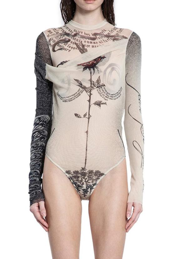 25FW 장 폴 고티에 바디수트 티셔츠 2534FBD066T583 030030 Beige