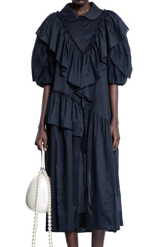 25SS 시몬로샤 숏 원피스 73791210 BLACK Black