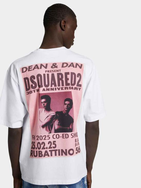 25FW 디스퀘어드2 반팔 티셔츠 S71GD1609 100 WHITE - DSQUARED2