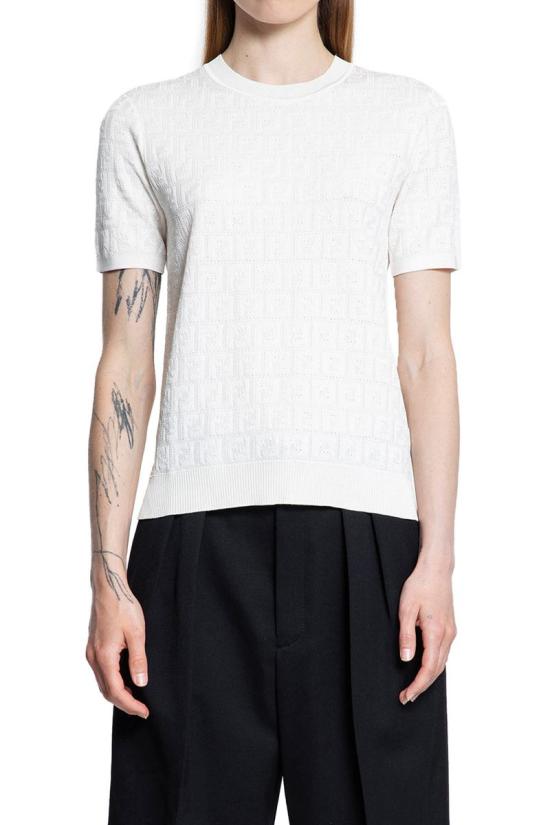 25FW 펜디 반팔 티셔츠 FZXD57AUZR F0ZNM WHITE