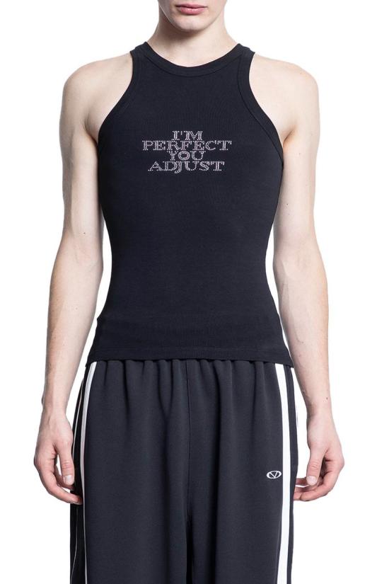 25SS 베트멍 민소매 티셔츠 UA66TO610B BLACK Black