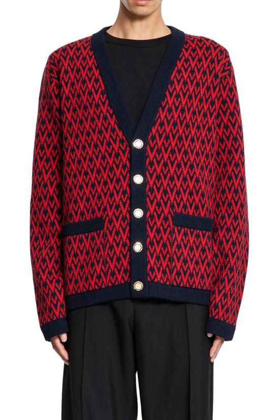 25FW 발렌티노 가라바니 가디건 7V3KA04IAR1 BR5 RED