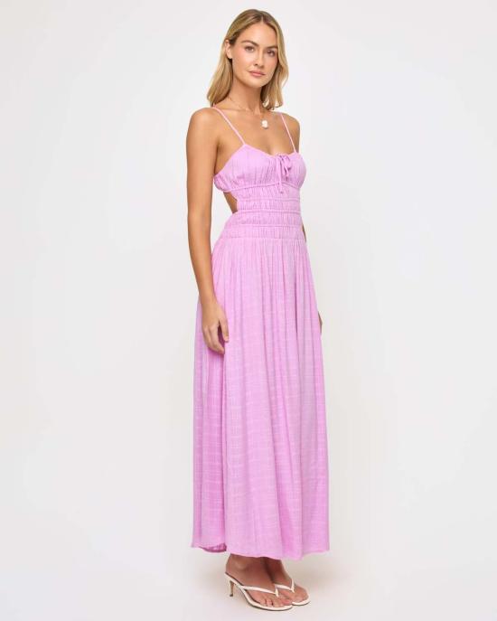  엘스페이스 롱 원피스 L스페이스 탈라 드레스 라이트 아이리스 - L SPACE