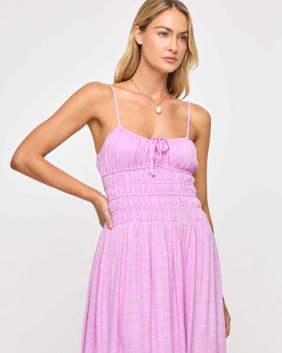  엘스페이스 롱 원피스 L스페이스 탈라 드레스 라이트 아이리스 - L SPACE