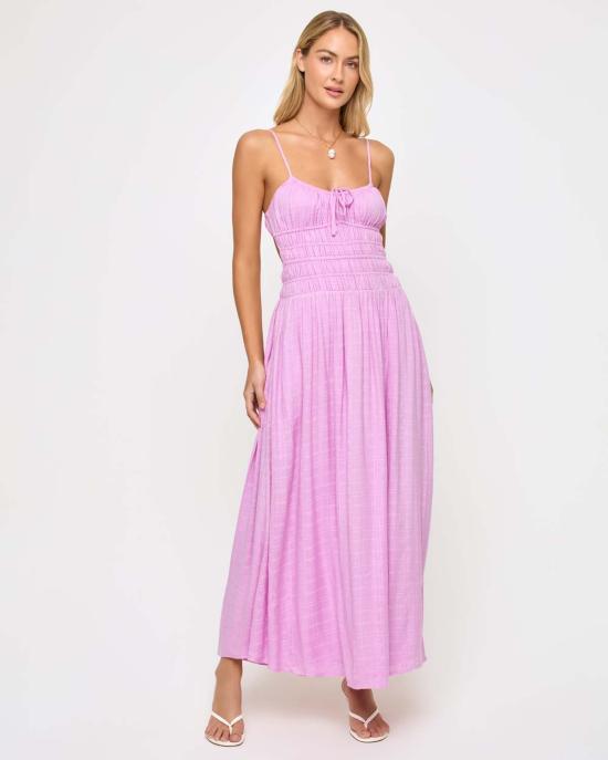  엘스페이스 롱 원피스 L스페이스 탈라 드레스 라이트 아이리스