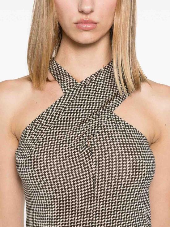 25FW 쿠레쥬 미디 원피스 324JRO459PR00781040 Brown - COURREGES