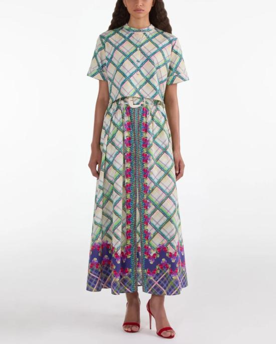  살로니 반팔 티셔츠 주드 B 셔츠 컴퍼스 체크 - SALONI