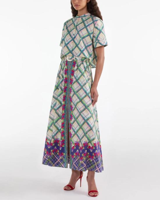  살로니 반팔 티셔츠 주드 B 셔츠 컴퍼스 체크 - SALONI