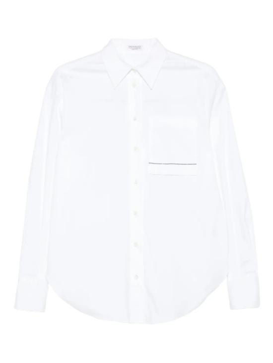 25FW 브루넬로 쿠치넬리 셔츠 M0091MY816C159 White