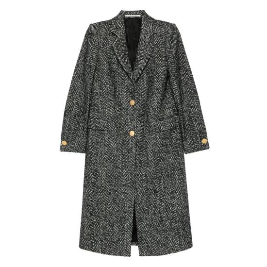 25FW 딸리아토레 코트 340218 AMANDA N645 BLACK WHITE