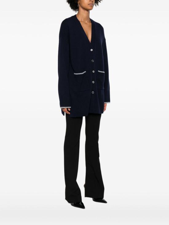 25FW 핑코 가디건 TASMANIA105451 A2Q9G83 Blue - PINKO