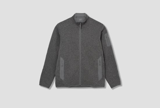 25FW 아크테릭스 집업 니트 코버트 카디건 남성용 X000010361 그레이