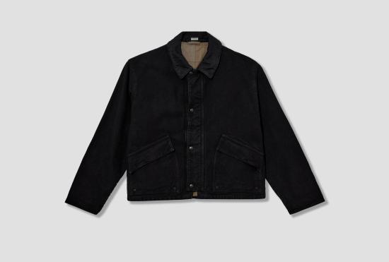 25FW A.PRESSE 자켓 빈티지 실크 헴프 헌팅 재킷 25AAP-01-25 블랙