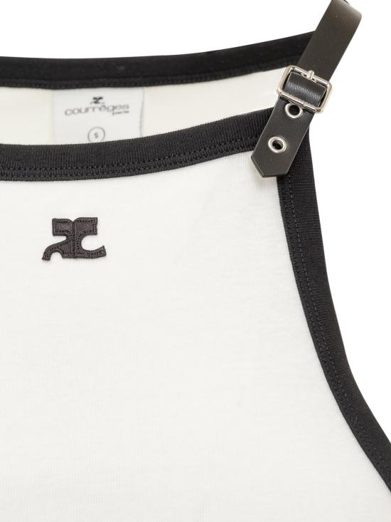  쿠레쥬 원피스 124JRO364JS0070 0098 HERITAGE WHITE BLACK - COURREGES