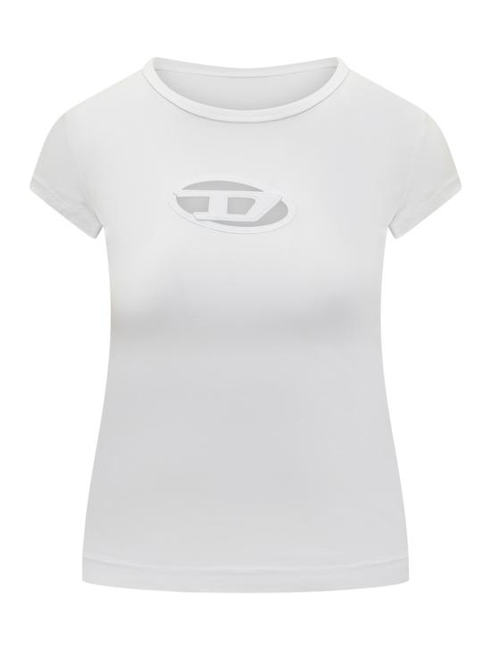 25FW 디젤 반팔 티셔츠 A062680AFAA 100 BIANCO