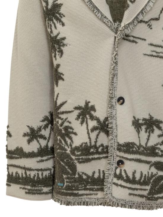 25FW 알라누이 가디건 LMHB039E25KNI002 0F56 IVORY OLIVE - ALANUI