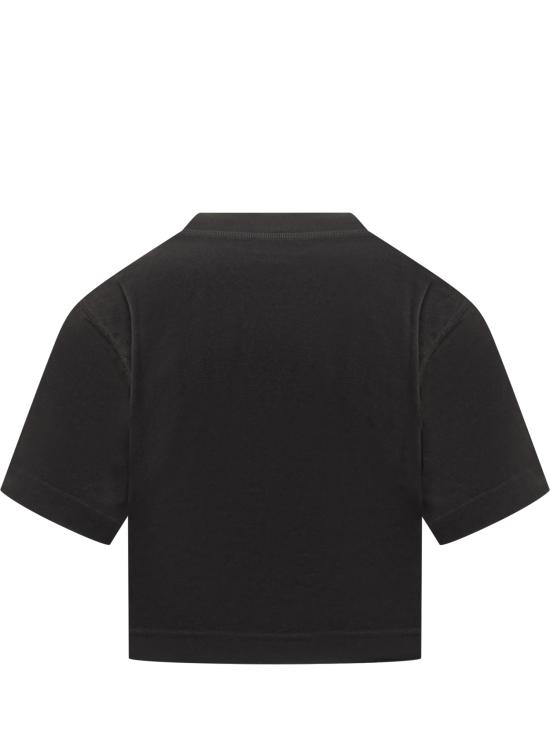 25FW 오프화이트 반팔 티셔츠 OWAA090C99JER004 1001 BLACK WHITE - OFF WHITE