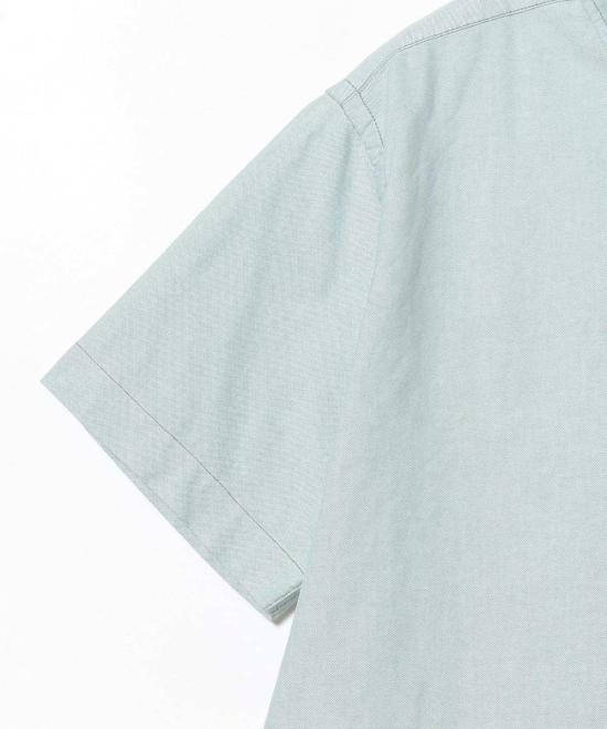  빔스 셔츠 보이 빅 버튼 다운 반팔 셔츠 그린 - BEAMS